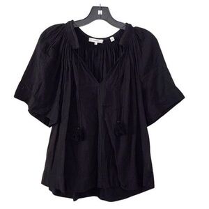 Vince Blouse with Tassel Details in Black